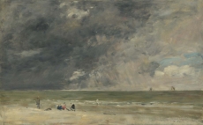 londongallery/eugene boudin - beach at trouville